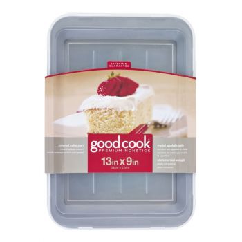 GoodCook Non Stick Steel Covered Cake Pan, 13x9 in.
