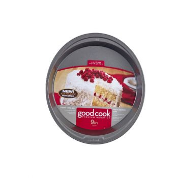 GoodCook Non Stick Steel Round Cake Pan, 9 in.