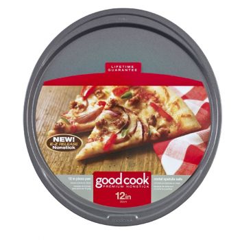 GoodCook Non Stick Steel Pizza Pan, 12 in.