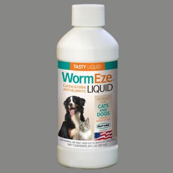 Durvet WormEze Dewormer Liquid for Cats & Dogs, 8 oz.