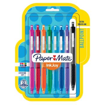 Papermate InkJoy Assorted Color Ballpoint Pens, 8 pk