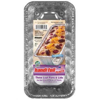 ECO-Foil Loaf Pan With Lid, 3 pk