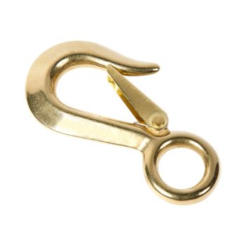 Snap Hook w/ Rigid Round Eye, Bronze, 4-1/4”