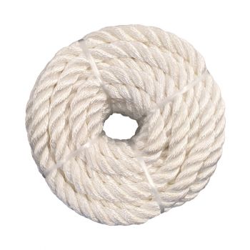 Nylon Rope, Twisted, White, 1/2”x100’