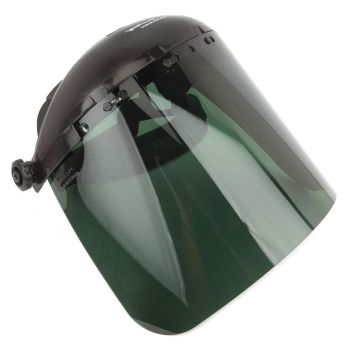Face Shield with Ratchet-Type Headgear, Green
