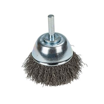 Cup Brush Crimped, 2-1/2" x .012" x 1/4" Shank