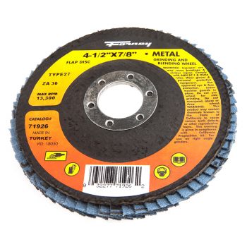 Flap Disc, Type 27, 4-1/2" x 7/8", ZA36