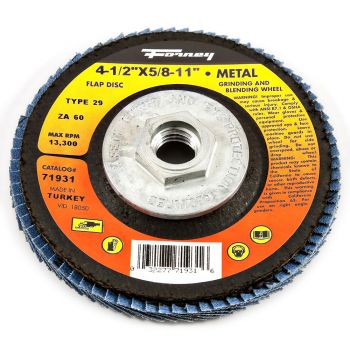 Flap Disc, Type 29, 4-1/2" x 5/8"-11, ZA60