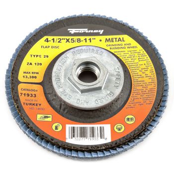 Flap Disc, Type 29, 4-1/2" x 5/8"-11, ZA120