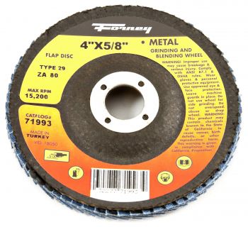 Flap Disc, Type 29, 4" x 5/8", ZA80