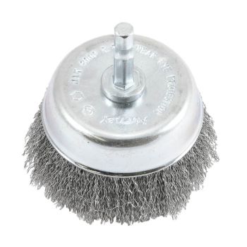Cup Brush Crimped, 3" x .008" x 1/4" Hex Shank