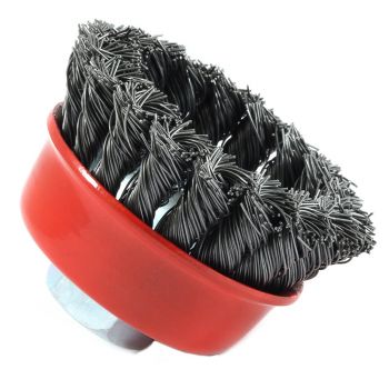 Cup Brush Knotted, 2-3/4" x .020" x 5/8"-11 Arbor