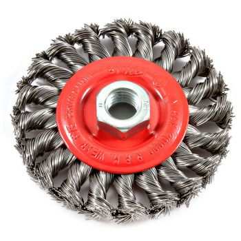 Wire Wheel Knotted, 4" x .020" x 5/8"-11 Arbor