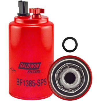 Baldwin BF1385-SPS Fuel/Water Separator Spin-on with Drain, Sensor Port and Reusable Sensor