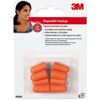 3M™ Disposable Earplugs, 4 Pairs
