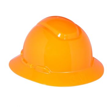 3M™ Full Brim Hard Hat with 4-Point Ratchet Suspension, Orange
