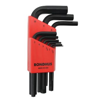 Bondhus Set 9 Hex L-Wrenches 1.5-10mm - Short