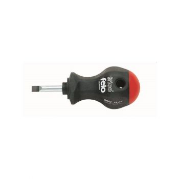 Felo 7/32" x 1" Stubby Slotted Screwdriver - 2 Component Handle