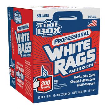 TOOLBOX White Rags Center-Pull Box
