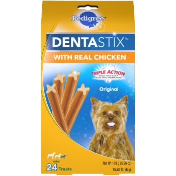 Pedigree Dentastix Original Mini Dog Treats with Real Chicken 24 ct Box