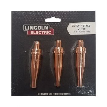 Lincoln Electric Medium-Duty Cutting Tips — 3-Pack, Acetylene (Victor Style), V1-101