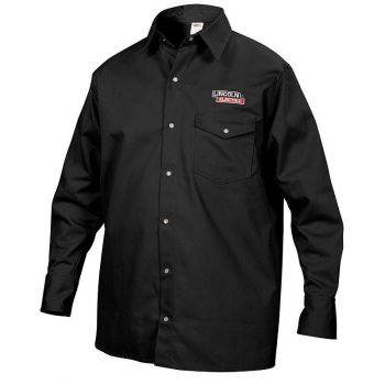 Lincoln Electric Fire Resistant Cloth Welding Shirt, Black