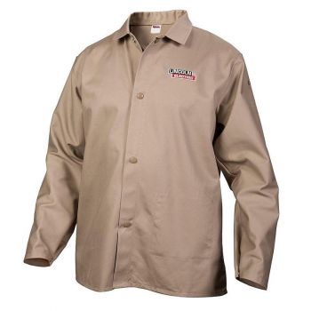 Lincoln Electric Fire Resistant Cloth Welding Jacket, Khaki