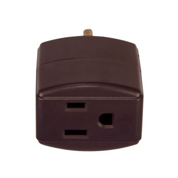 Eaton 3 Outlet Cube Tap, Brown