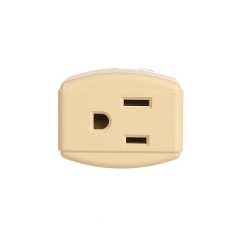 Eaton 3 Outlet Cube Tap, Ivory