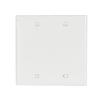 Eaton Standard 2-Gang Blank Wallplate, White