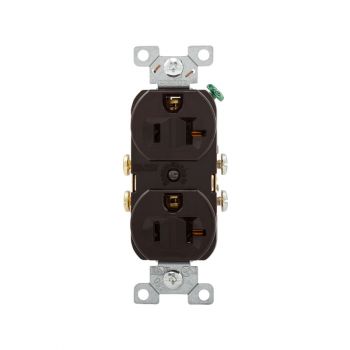 Eaton Commerical Grade 20A 125V Duplex Receptacle, Brown