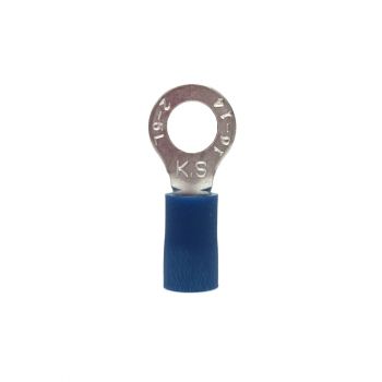 Ring Terminals, Vinyl-Insulated, #16-#14 AWG, 22 Pk
