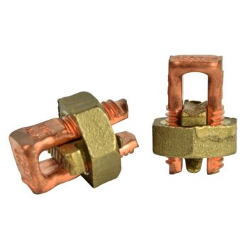 Split Bolt Connector, Solid Copper, #8-#4 AWG