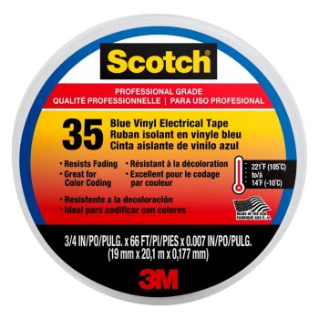 3M™ Scotch 35 Professional Electrical Tape, Blue ¾