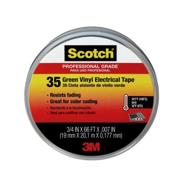 3M™ Scotch 35 Professional Electrical Tape, Green ¾