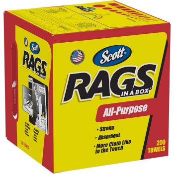 Scott Rags in a Box, All-Purpose, 200 Ct.