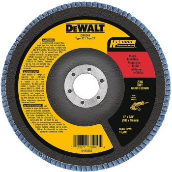 DEWALT 4-1/2 In. x 5/8 In.-11 40 g Type 27 HP Flap Disc