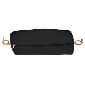 Rectangular Nylon Cantle Bag, Black, Small