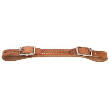 Flat Harness Leather Curb Strap, Russet