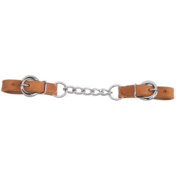 Harness Leather Heavy-Duty 4-1/2" Single Link Chain Curb Strap