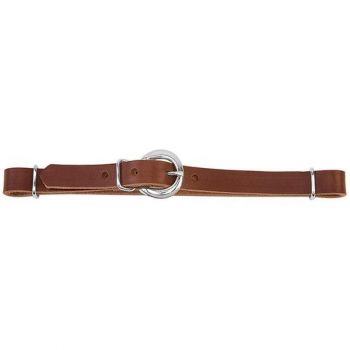 Straight Leather Curb Strap, Brown
