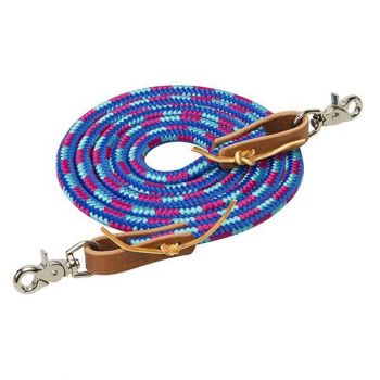 Poly Roper Rein, Dazzling Blue/Bright Rose/Turquoise