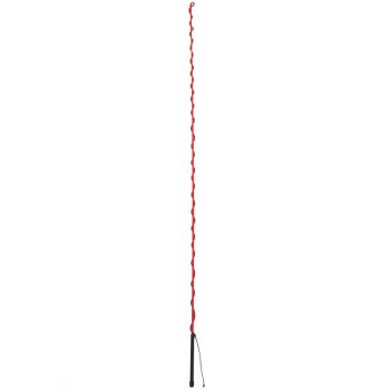 Lunge Whip with Rubber Handle and 11-1/2" Popper, Red