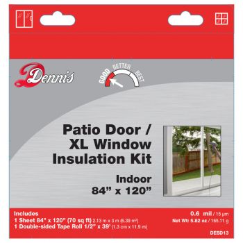 Patio Door / XL Window Insulation Kit, .6mil, 84” x 120”