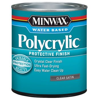 Minwax Polycrylic Finish, Clear Satin, Qt