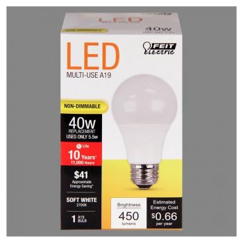 LED Bulb Non Dim 5.5 Watt / 40 Watt Equiv.