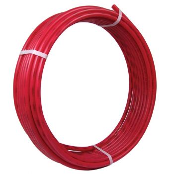 Pex Coil Tubing, Red, 1/2”x100’