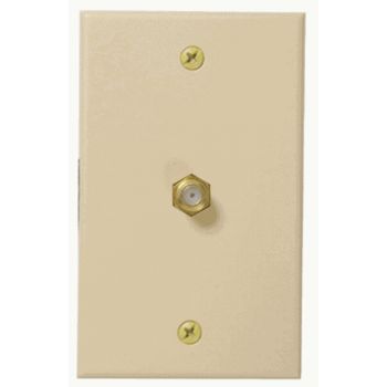 Coax Cable Wallplate, White