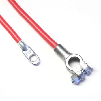 2 Gauge Top Post Battery Cable, 10", Red
