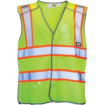 CAT 5-Point Breakaway Vest, Hi-Vis Yellow, XL/2XL